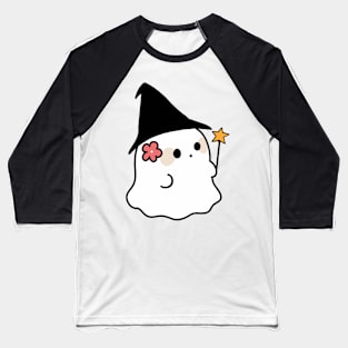 Witchy Ghost with flower pin Baseball T-Shirt